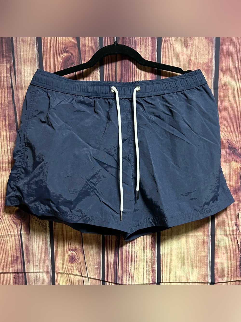 House Of Eleven Navy Drawstring Swim Shorts